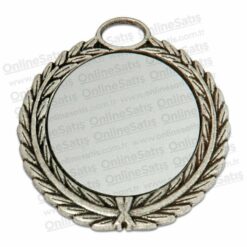 Çelenkli Gümüş Madalya 7 CM