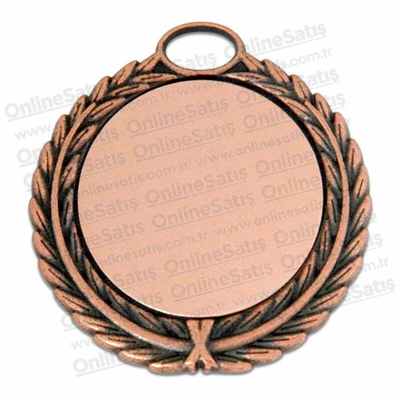 Çelenkli Bronz Madalya 6 CM 1 Çelenkli Bronz Madalya 6 CM
