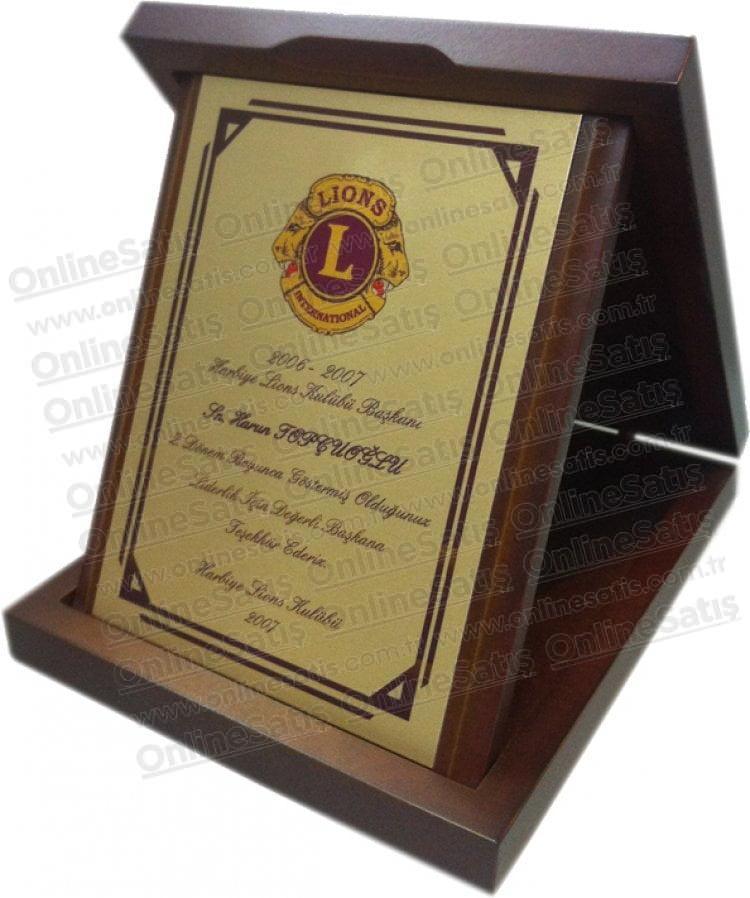 Ahşap Kutulu Plaket 15x20 Dik