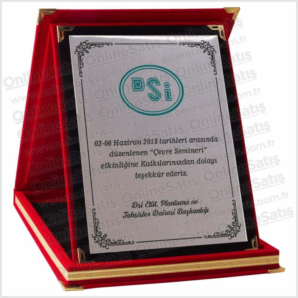 Kadife Plaket Kırmızı 15x20 cm - Büyükboy Albüm Plaket