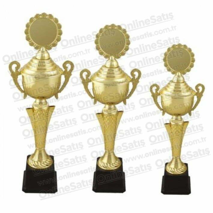 Altın Üçlü Ödül Kupası Set 46-42-37 CM