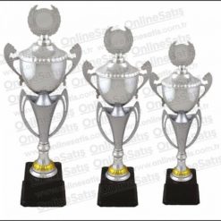 Gümüş Üçlü Ödül Kupası Set 54-47-39 CM