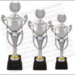 Gümüş Üçlü Ödül Kupası Set 54-47-39 CM