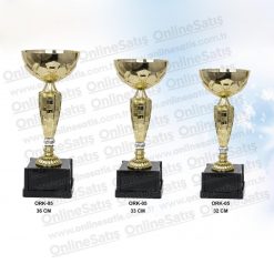 Altın Üçlü Ödül Kupası Set 36-33-32 CM