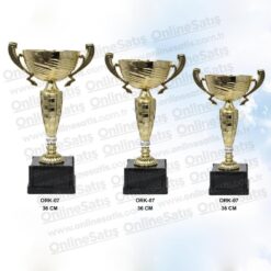 Altın Üçlü Ödül Kupası Set 36-33-32 CM