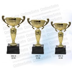 Altın Üçlü Ödül Kupası Set 36-33-32 CM