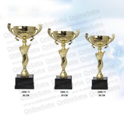Altın Üçlü Ödül Kupası Set 36-33-32 CM
