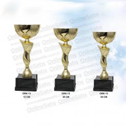 Altın Üçlü Ödül Kupası Set 36-33-32 CM