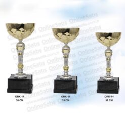 Altın Üçlü Ödül Kupası Set 36-33-32 CM