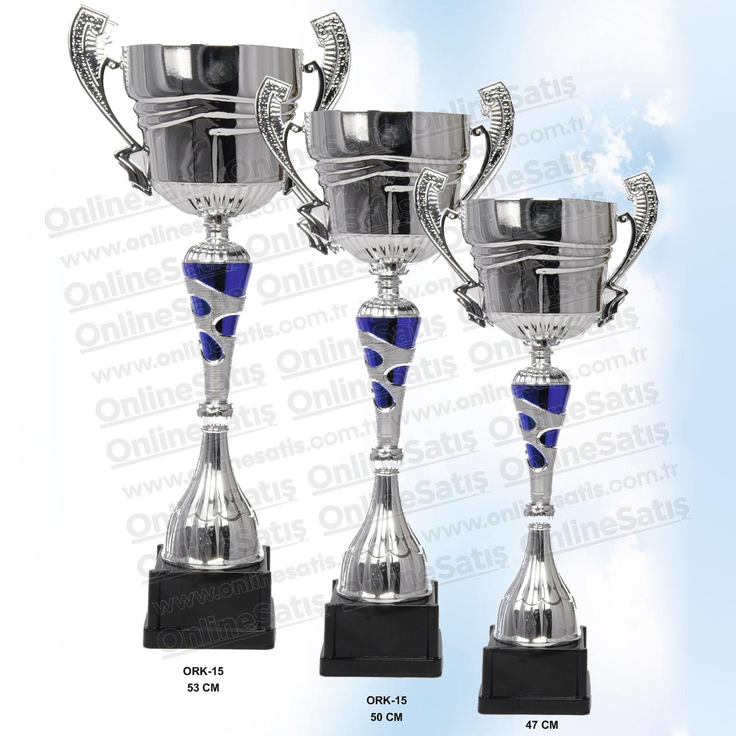 Altın Üçlü Ödül Kupası Set 53-50-47 CM