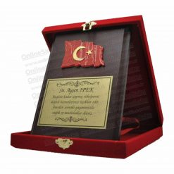 Ahşap Plaket Özel Döküm Fasetli ve Alüminyum Levha Baskılı