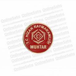 Yuvarlak Gold Mineli Metal Döküm Yaka Rozeti