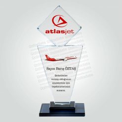 Özel Vip Kristal Emek ve Katkı Teşekkür Plaketi