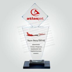 Özel Vip Kristal Emek ve Katkı Teşekkür Plaketi