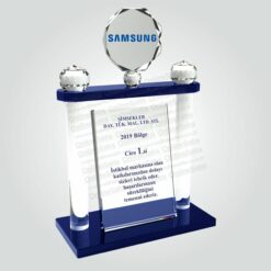 Özel Sütun Kristal Cam En İyi Ciro Performansı Plaketi