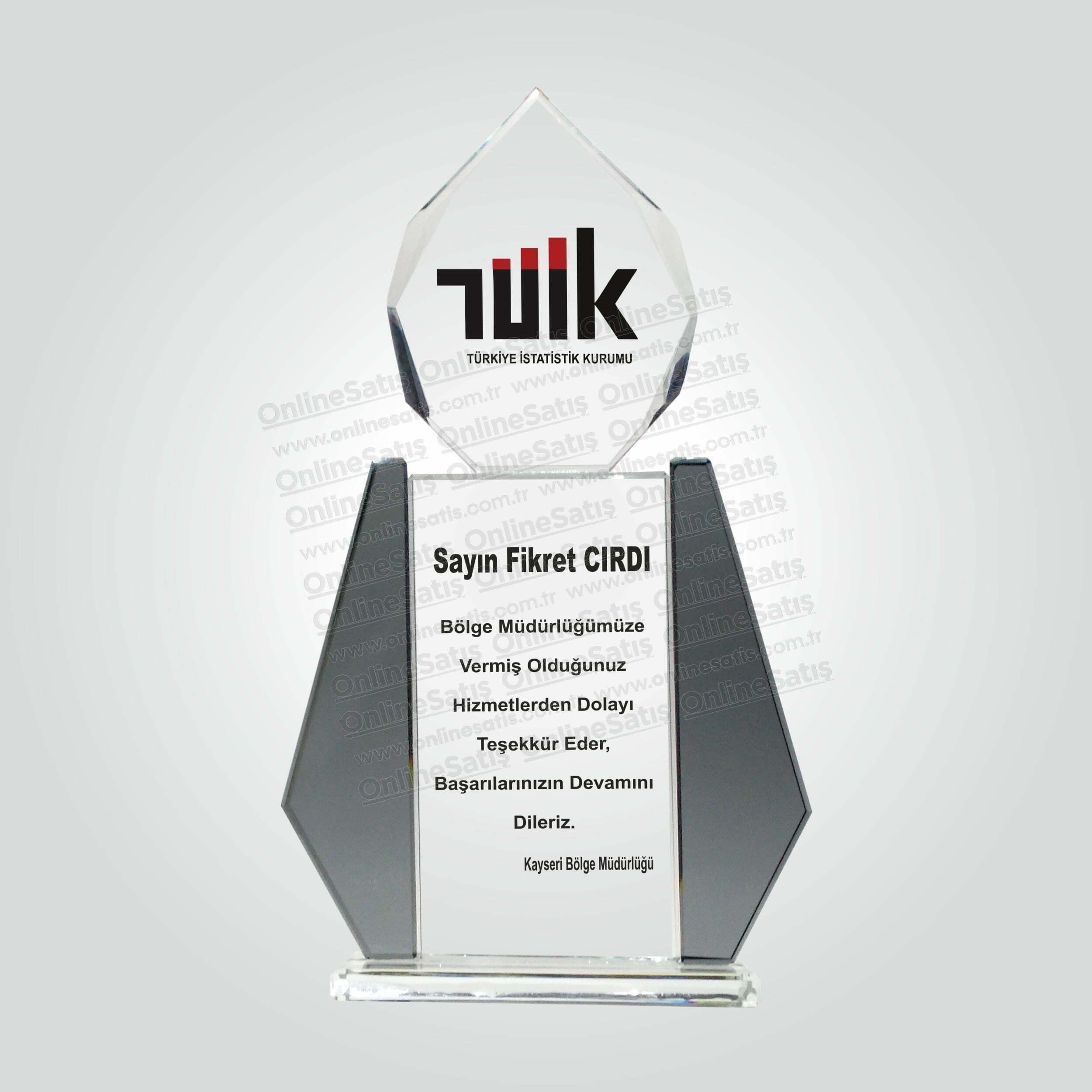 Özel Kesim Kristal Cam Kamu Hizmeti Teşekkür Plaketi 1 Özel Kesim Kristal Cam Kamu Hizmeti Teşekkür Plaketi
