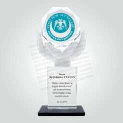 Özel Vip Kristal Cam Konferans Katılım Plaketi