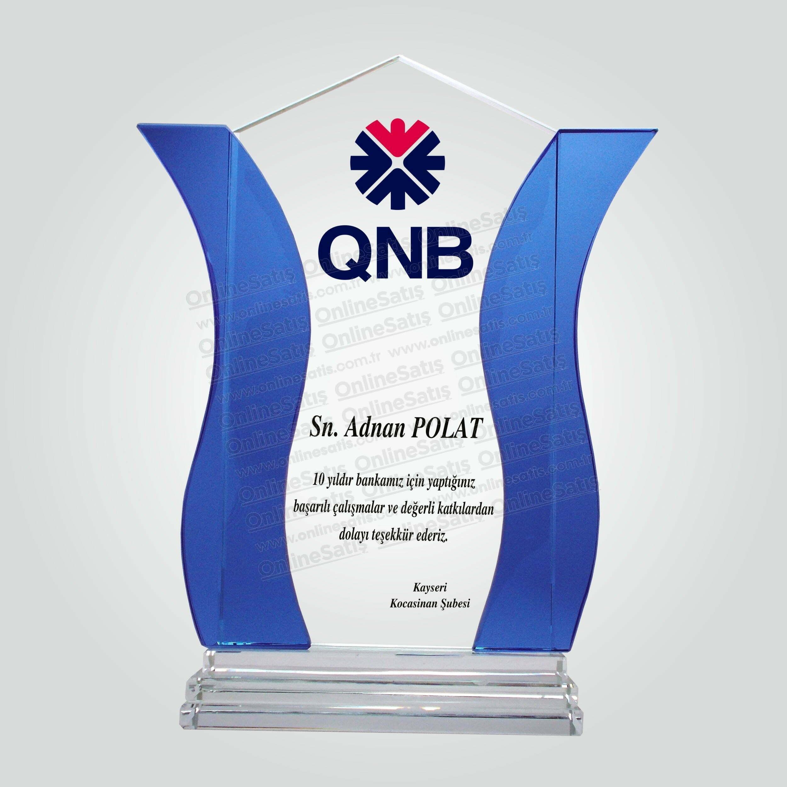 Renkli Kristal Cam Devir Teslim ve Tayin Plaketi