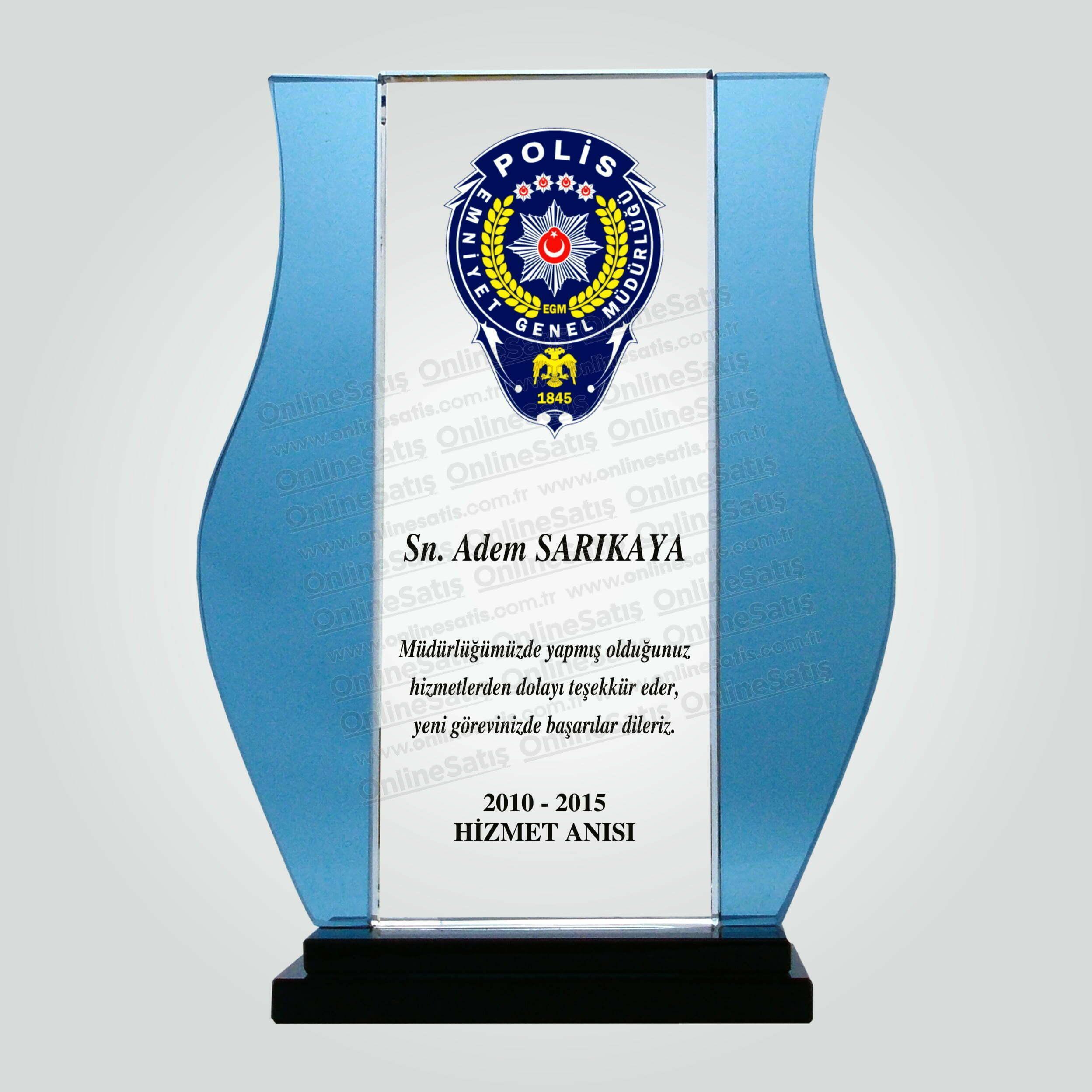 Renkli Kristal Cam Görev Teslim ve Tayin Plaketi 1 Renkli Kristal Cam Görev Teslim ve Tayin Plaketi