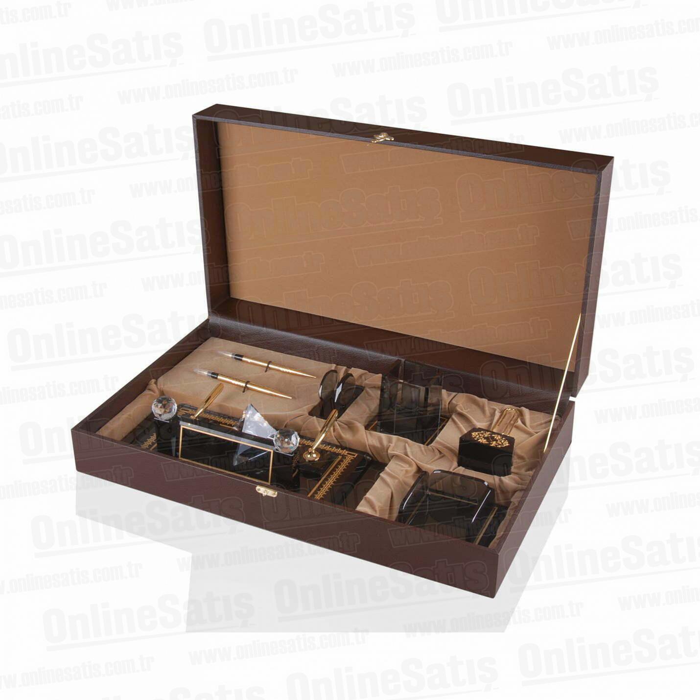 VIP Siyah Kristal Masa Seti Sümen Takımı 2 VIP Siyah Kristal Masa Seti Sümen Takımı - Görsel 2