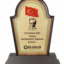 Classic Shop 35 VİP Ahşap Toplantı ve Katılım Plaketi