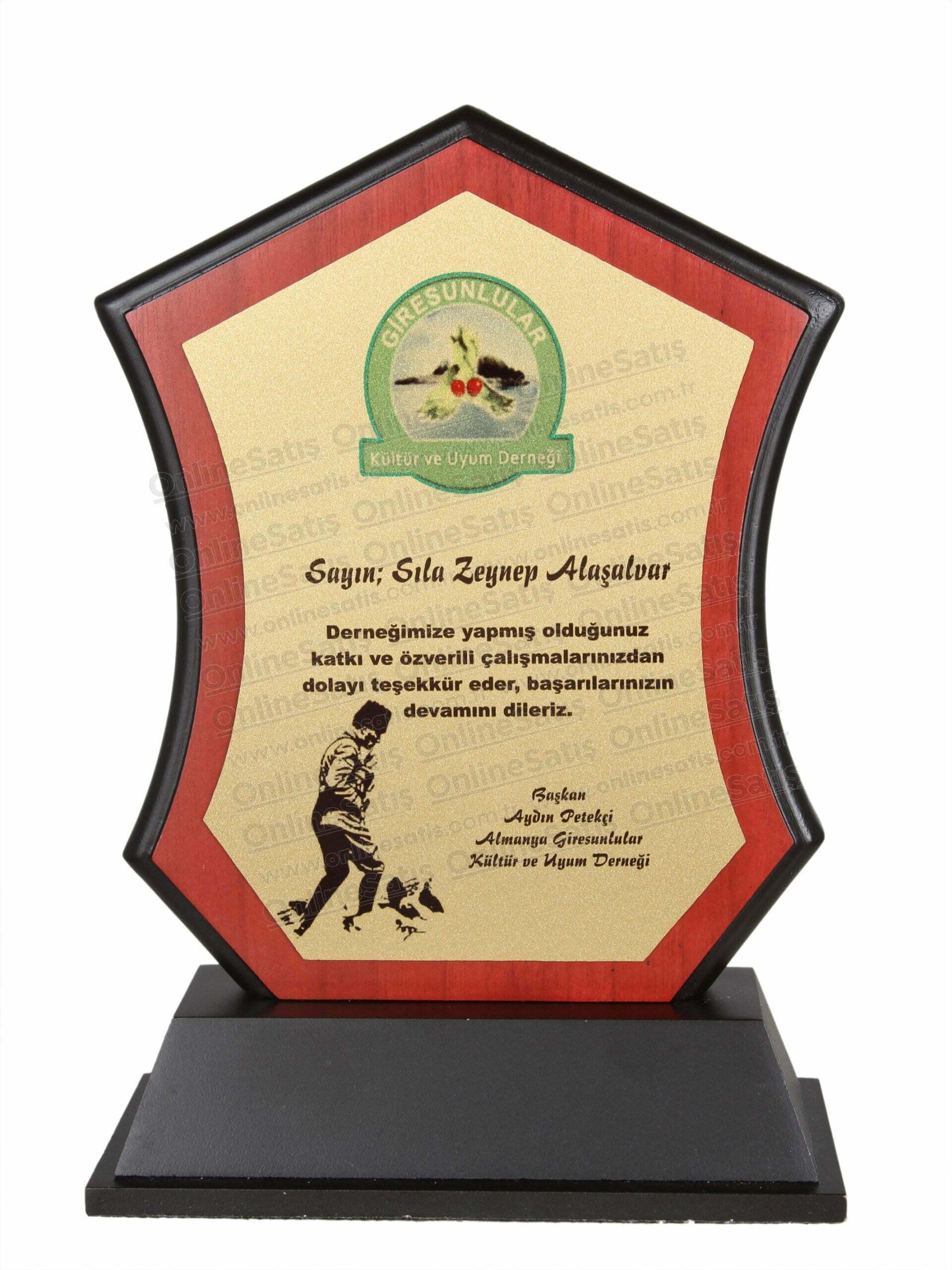 VİP Ahşap Emek ve Katkı Plaketi 1 VİP Ahşap Emek ve Katkı Plaketi