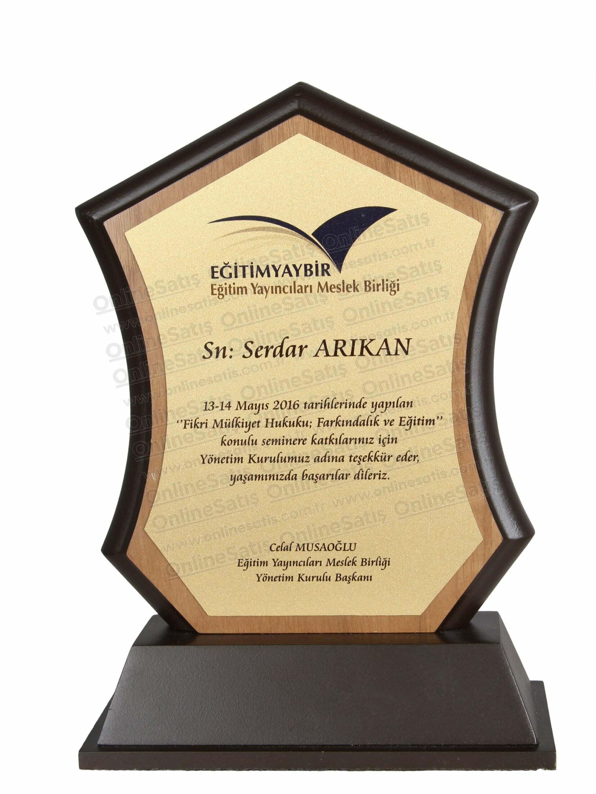 VİP Ahşap Emek ve Katkı Plaketi 3 VİP Ahşap Emek ve Katkı Plaketi - Görsel 3