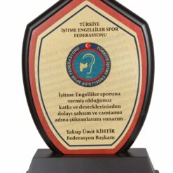 Classic Shop 25 VİP Ahşap Başarı ve Tebrik Plaketi