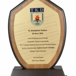 VİP Ahşap Başarı ve Tebrik Plaketi