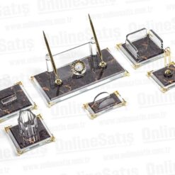 Desenli Kristal Cam Masa Seti Sümen Takımı