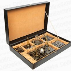 Siyah Gold Kristal Cam Masa Seti Sümen Takımı 9 Siyah Gold Kristal Cam Masa Seti Sümen Takımı