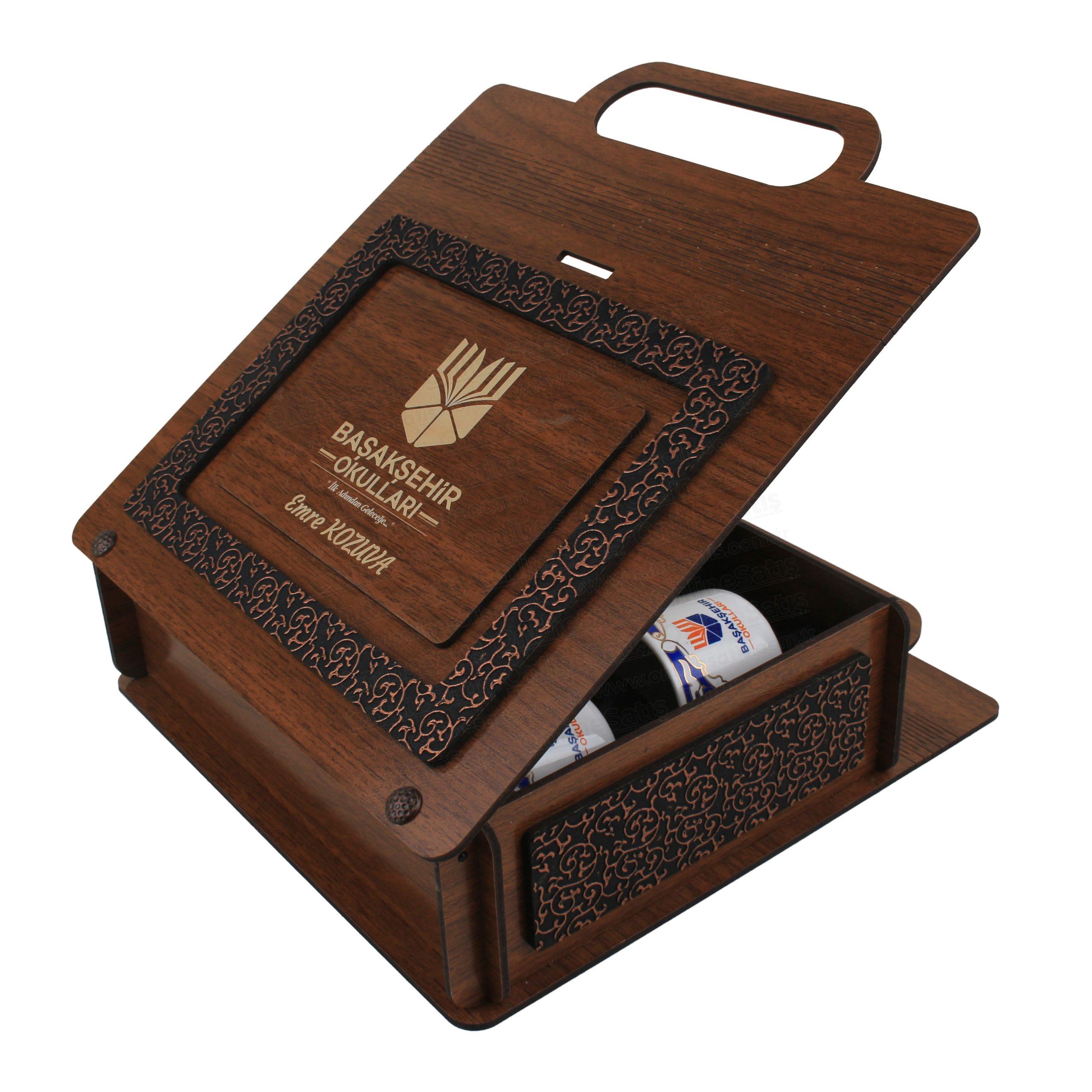 Ahşap Kutulu 2'li Fincan Seti 3 Ahşap Kutulu 2'li Fincan Seti - Görsel 3