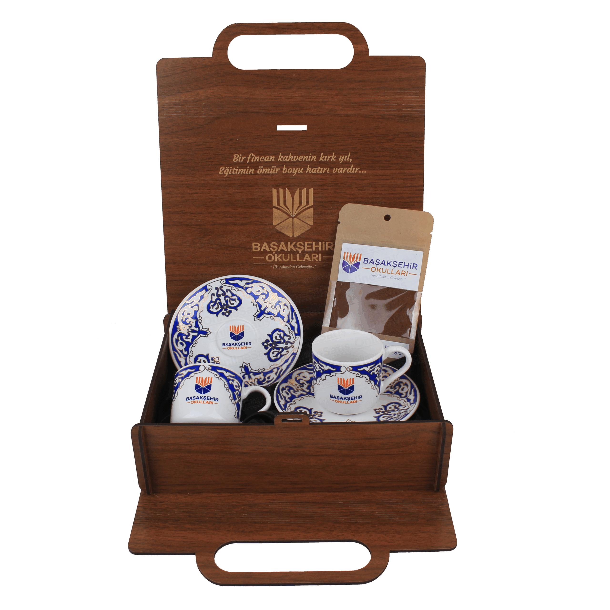Ahşap Kutulu 2'li Fincan Seti 1 Ahşap Kutulu 2'li Fincan Seti