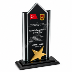 Kara Kuvvetleri Komando Askeri Anıt Kristal Cam Plaket