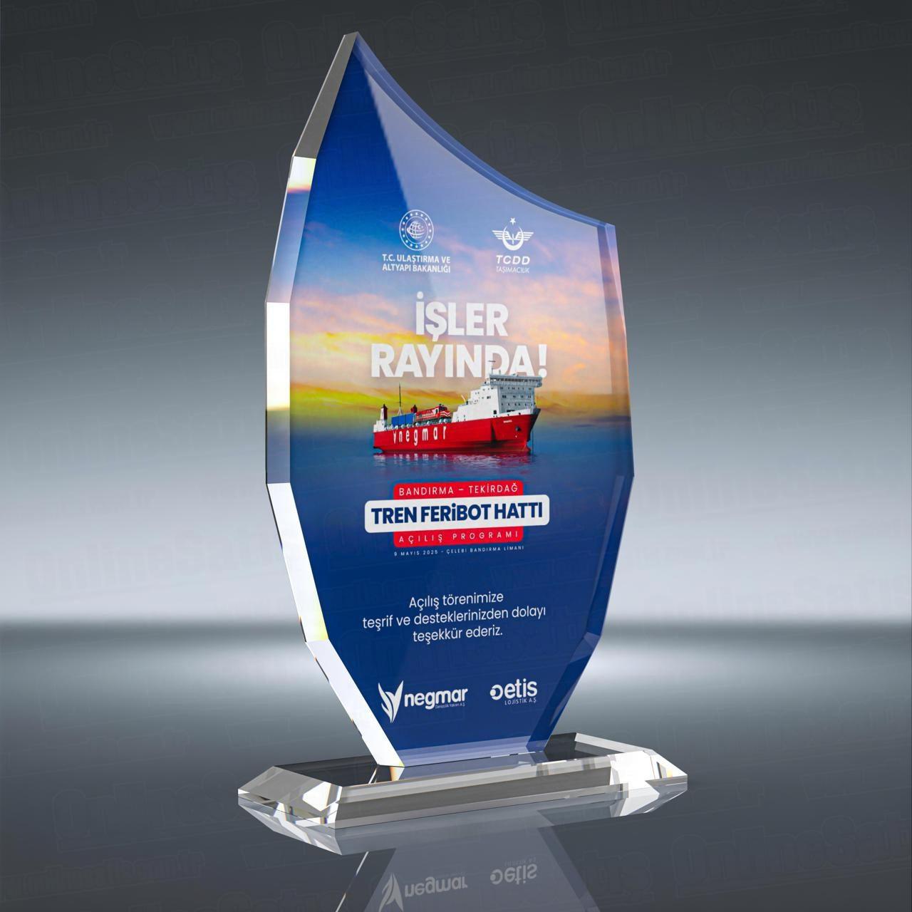 Kristal Plaket PRTPB-202 Cam Ödül 1 Kristal Plaket PRTPB-202 Cam Ödül