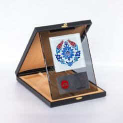 Classic Shop 28 Albüm Kutulu Cam Çinili Kristal Plaket PRT271 - Görsel 1