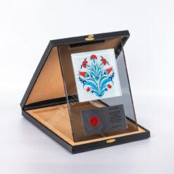 Classic Shop 24 Albüm Kutulu Cam Çinili Kristal Plaket PRT272 - Görsel 1