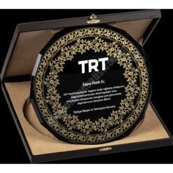 Kutulu Cam Tabak Kristal Plaket PRT276