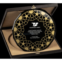 Kutulu Cam Tabak Kristal Plaket PRT280