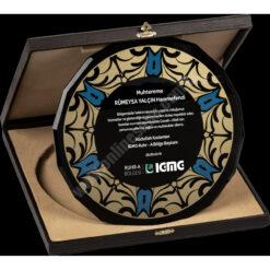 Kutulu Cam Tabak Kristal Plaket PRT281