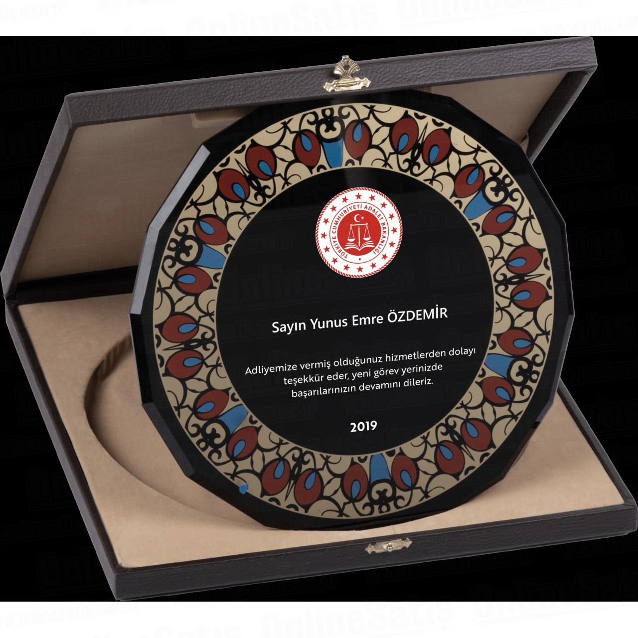 Kutulu Cam Tabak Kristal Plaket PRT282 4 Kutulu Cam Tabak Kristal Plaket PRT282 - Görsel 4