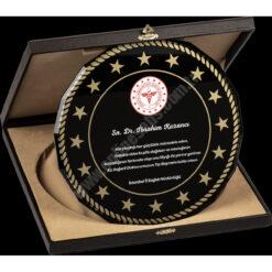 Kutulu Cam Tabak Kristal Plaket PRT284