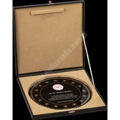 Kutulu Cam Tabak Kristal Plaket PRT284 9 Kutulu Cam Tabak Kristal Plaket PRT284