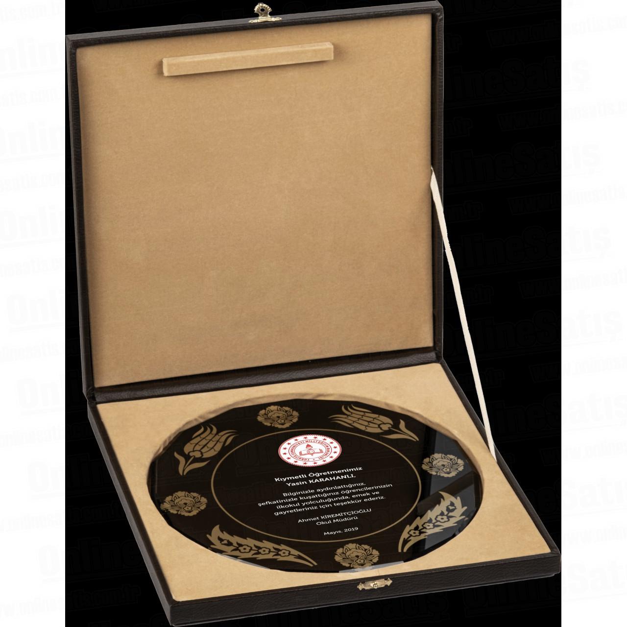 Kutulu Cam Tabak Kristal Plaket PRT287 3 Kutulu Cam Tabak Kristal Plaket PRT287 - Görsel 3