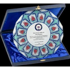 Kutulu Cam Tabak Kristal Plaket PRT288 8 Kutulu Cam Tabak Kristal Plaket PRT288