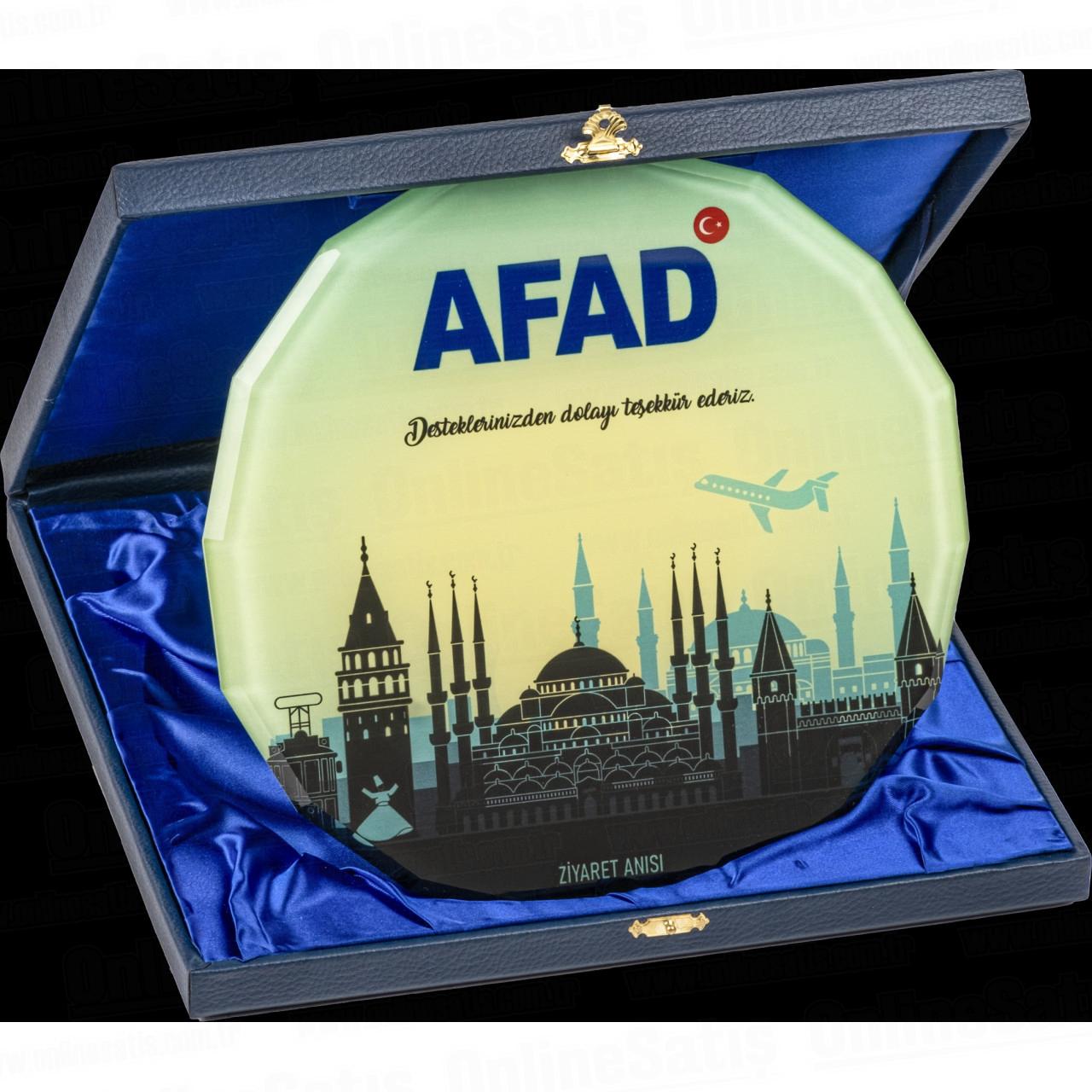 Kutulu Cam Tabak Kristal Plaket PRT292 4 Kutulu Cam Tabak Kristal Plaket PRT292 - Görsel 4