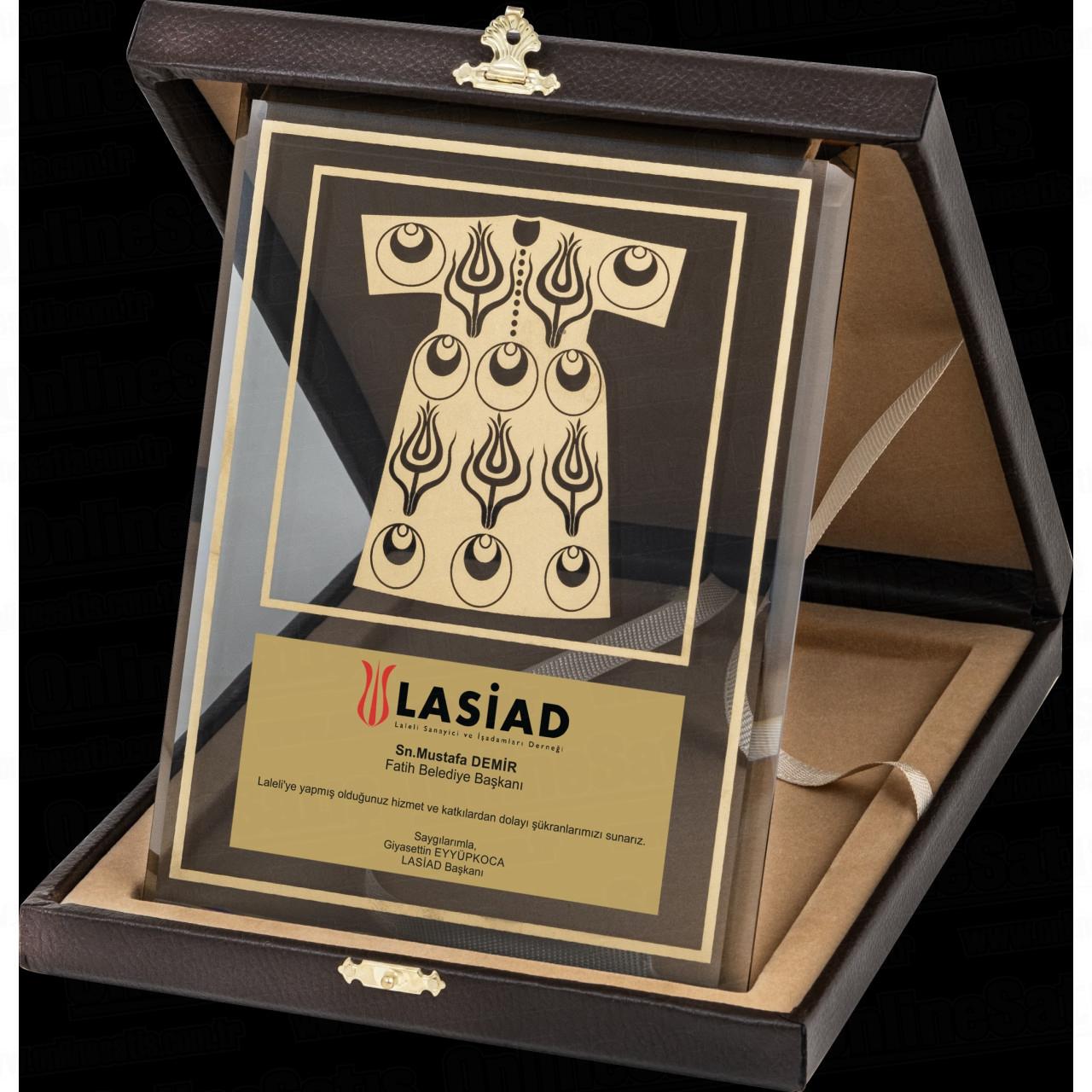 Deri Albüm Kutulu Altın Yaldız Kristal Plaket PRT240 5 Ürün Görseli 4