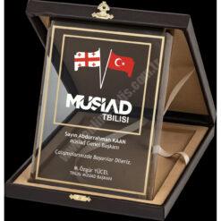 Cam Deri Kutulu Albüm Kristal Plaket PRT242