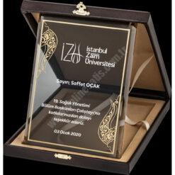 Cam Deri Kutulu Albüm Kristal Plaket PRT246