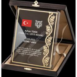 Deri Albüm Kutulu Altın Yaldız Kristal Plaket PRT249 8 Ürün Görseli 3